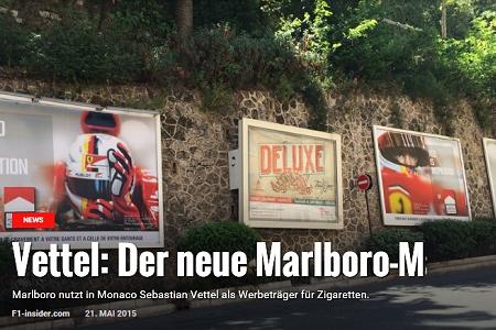 ベッテルが新たな「マールボロ・マン」に