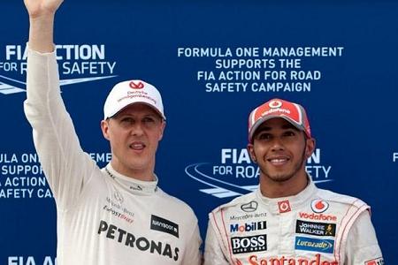 ハミルトンが弁解　「シューマッハは最も偉大なドライバー」