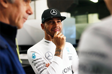 【バルセロナ合同テスト1】2/24（水）ルイス・ハミルトン（メルセデスAMG）「体調は最高、でもほんとうに一日が長い」