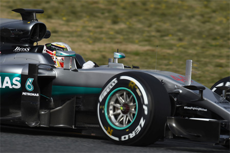 【バルセロナ合同テスト1】2/22（月）ルイス・ハミルトン（メルセデスAMG）「短いテスト期間で距離を稼ぐ事が重要」