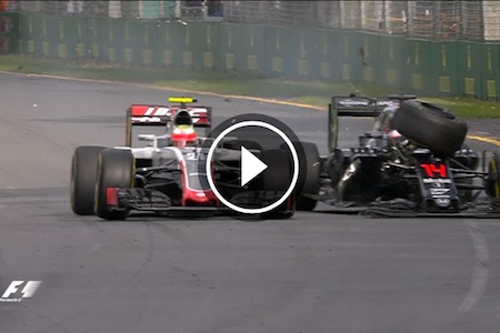 【動画】アロンソ2回転の大クラッシュ マシン大破