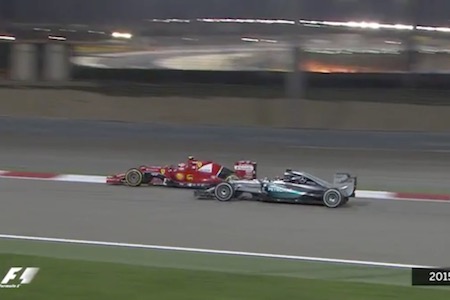 【無料F1動画】ラスト2周の白熱バトル ライコネンvsロズベルグ／F1バーレーンGP2015
