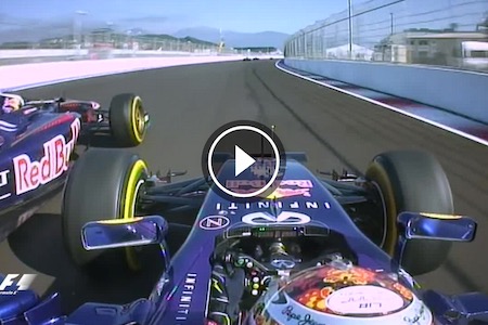 【動画】クラシックオンボード映像 ベッテル1周目の激しいバトル2014