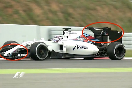 【画像】ウィリアムズ、フロントにツノ？ヒゲ？／バルセロナ・テスト3回目初日