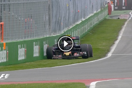 【動画】サインツ、「チャンピオンの壁」でクラッシュ