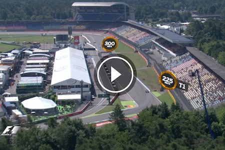 【動画】ホッケンハイムを上空から解説 335km/hから60km/hへハードブレーキング