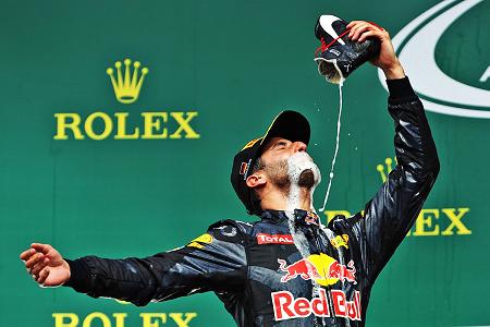 ダニエル・リカルド「表彰台に上れたら靴でシャンパンを飲もうと決めていた」