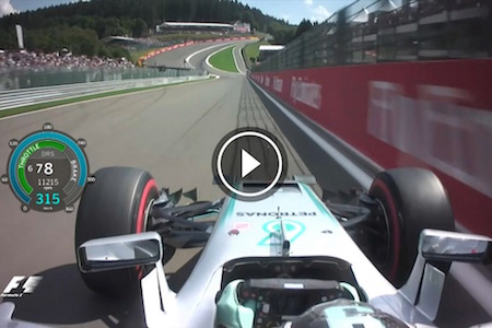 【動画】ロズベルグ、フェルスタッペンから奪ったポールポジションのオンボードカメラ映像／F1ベルギーGP予選