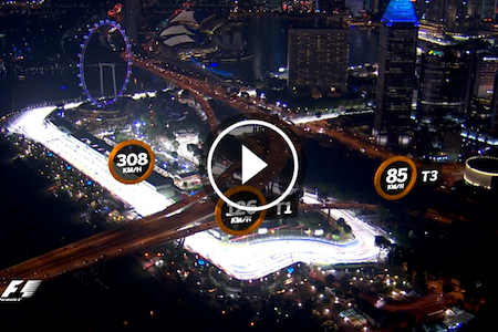 【動画】F1シンガポールGPを上空から解説「暗闇に浮かび上がる美しい光のコース」