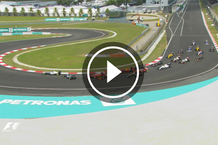 【動画】フェラーリのベッテル、1コーナーで接触リタイア／F1マレーシアGP決勝レース