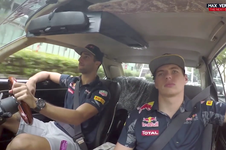 【動画】『やんちゃなクルマ』で渋谷を走るリカルドとフェルスタッペン