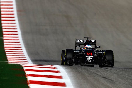 【P2スピード】マクラーレン・ホンダ、セクター2と3でトップ／F1アメリカGP