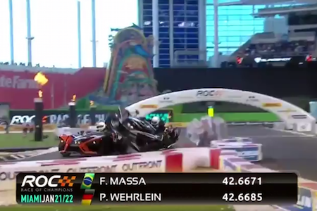 【ROC動画】大クラッシュ！ウェーレイン、マッサと接触し横転／ROCマイアミ