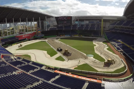 【ROC動画】レース・オブ・チャンピオンズ・マイアミ、野球場にサーキットを作る動画