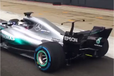 【新車画像】メルセデスAMGに秘密兵器･･･「T字」ウィング登場