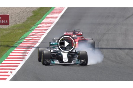【動画】ハミルトンとベッテルの激しいバトル、1コーナーの混乱、見どころ満載のF1スペインGP決勝レースハイライト映像