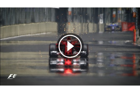 【P3動画】予選直前、市街地コースならではの迫力ある戦いに／F1アゼルバイジャンGP