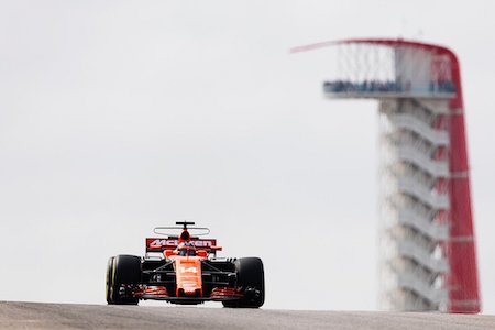 【P2結果】マクラーレン・ホンダ、7番手／F1アメリカGPフリー走行2回目