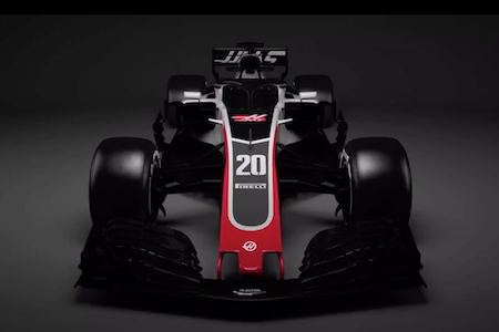 【動画・写真】ハースF1、2018年の新車『VF18』を公開！新車第一号