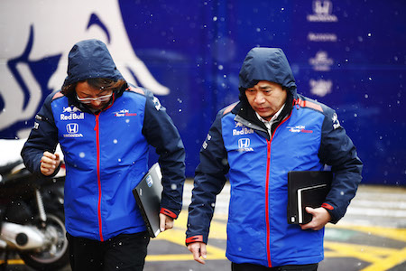 【ホンダF1】「バルセロナで雪なんて･･･データ分析などトロロッソと協力していた」
