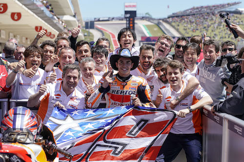 【MotoGP：画像5枚】マルケス「泥で大きくスライド･･･優勝のカギはリアタイヤ、正しい判断だった」