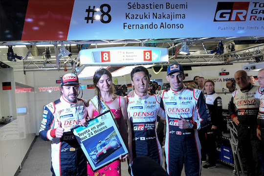 【ル・マン24時間】トヨタ中嶋一貴、ポールポジション獲得！アロンソは初ル・マンでポール獲得