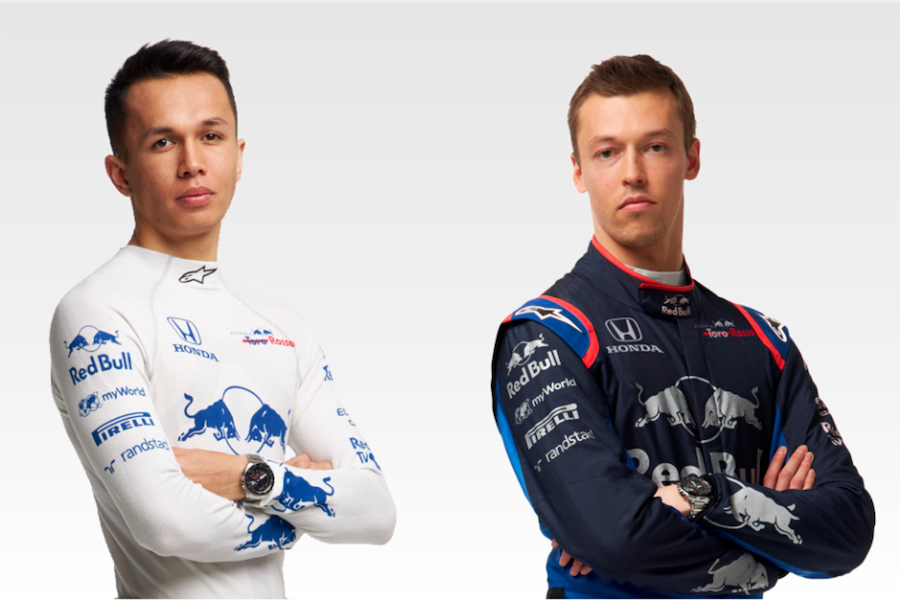 【トロロッソ・ホンダ】レーシングスーツは再び濃いネイビーに。鮮やかなブルーはワンポイント