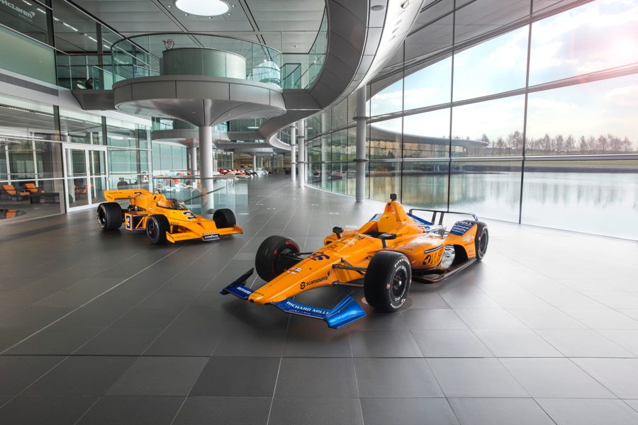 【インディ500】マクラーレン、フェルナンド・アロンソが3冠を狙うマシンのカラーリングを発表