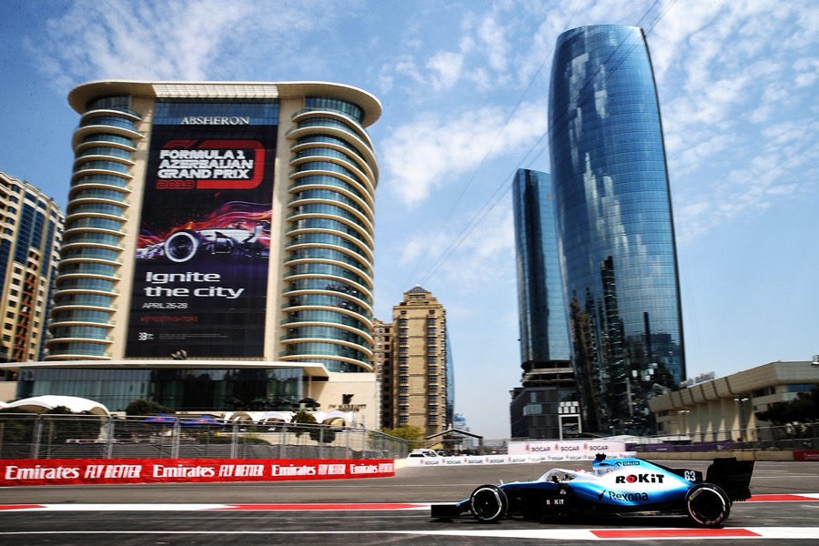 【FP1速報】F1アゼルバイジャンGP、いきなり赤旗中断　ウィリアムズに災難