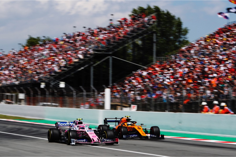 【動画】セーフティカー導入のきっかけになったストロールとノリスの接触シーン／F1スペインGP決勝レース