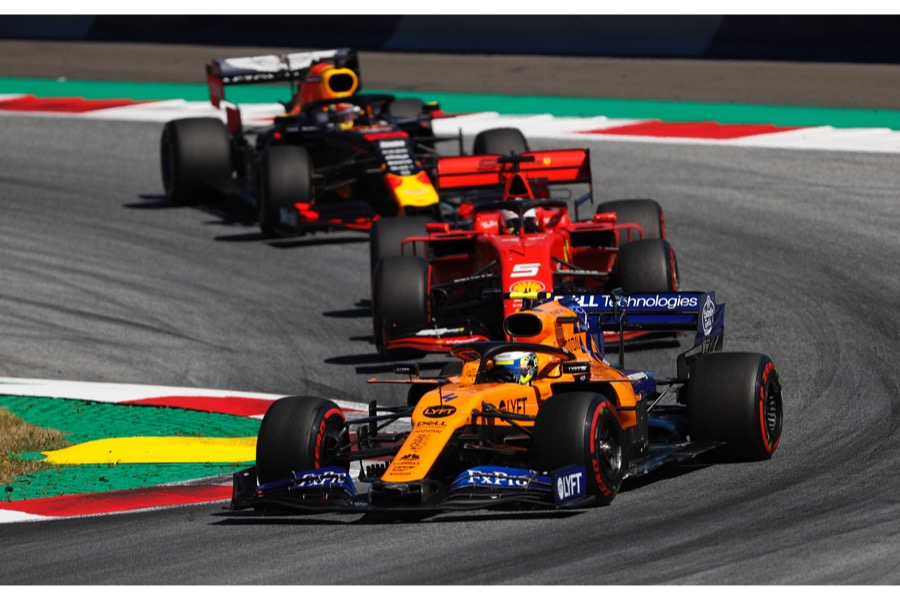 好調マクラーレン＆新人ノリス「レッドブル・ホンダがプッシュしてきたけどタイヤをセーブしていたんだ」