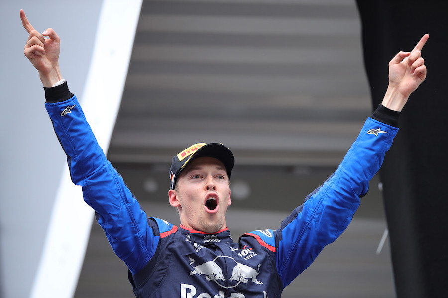 【トロロッソ・ホンダ】3位のクビアト「また表彰台に上がれるなんて信じられないくらいうれしいよ」