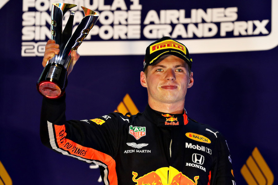 【F1シンガポールGP】レッドブル・ホンダのフェルスタッペン「表彰台に立てて嬉しいよ」