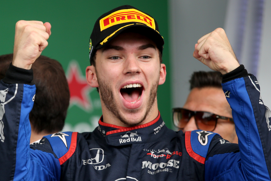 【トロロッソ・ホンダ】初表彰台を獲得したガスリー「今日が人生最高の日だ。みんなありがとう！」