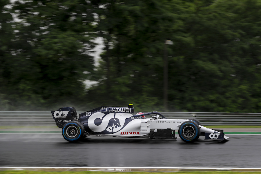 【ホンダF1】ガスリー車はPUに異常を確認しパーツ交換、雨では6番手／F1第3戦ハンガリーGP初日