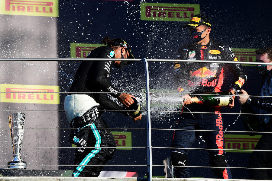 【F1決勝レースレポート】レッドブル・ホンダのアルボン初表彰台！初開催ムジェロはクラッシュ3回、赤旗2回、完走12台の超サバイバルレース！