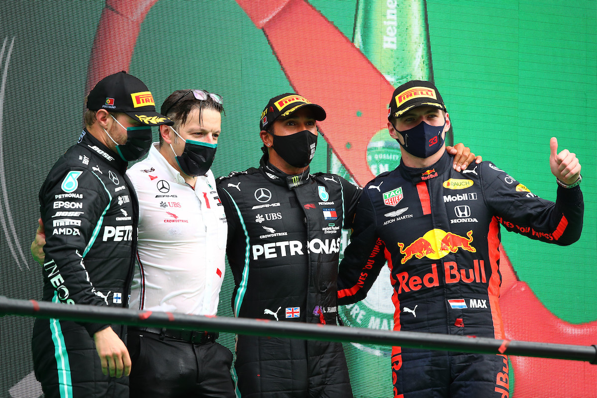 【決勝レースレポート】ハミルトンがF1の歴史を塗り替えた。皇帝を上回る92勝目！ホンダF1は3位と5位／F1ポルトガルGP