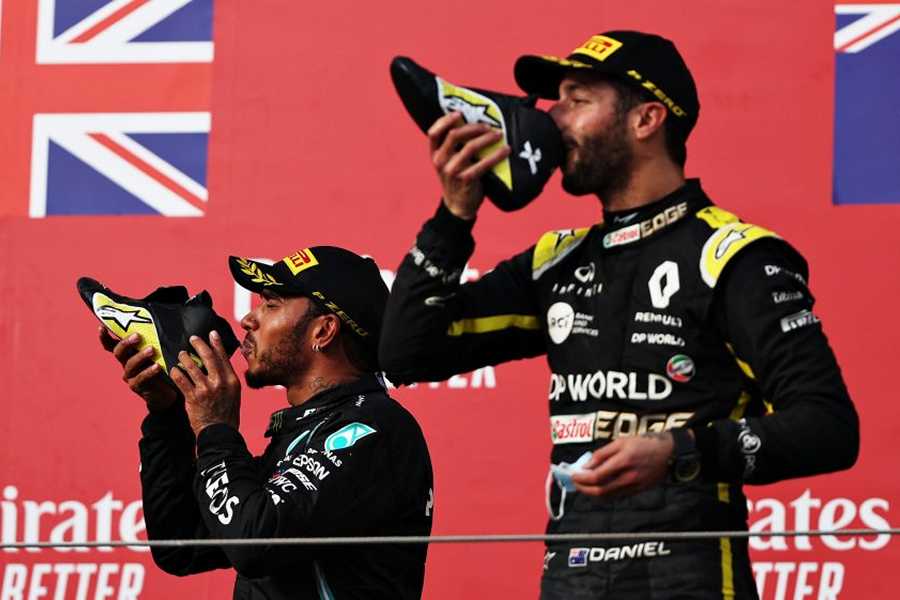 F1エミリア・ロマーニャGP表彰台での「シューイ」に疑問の声