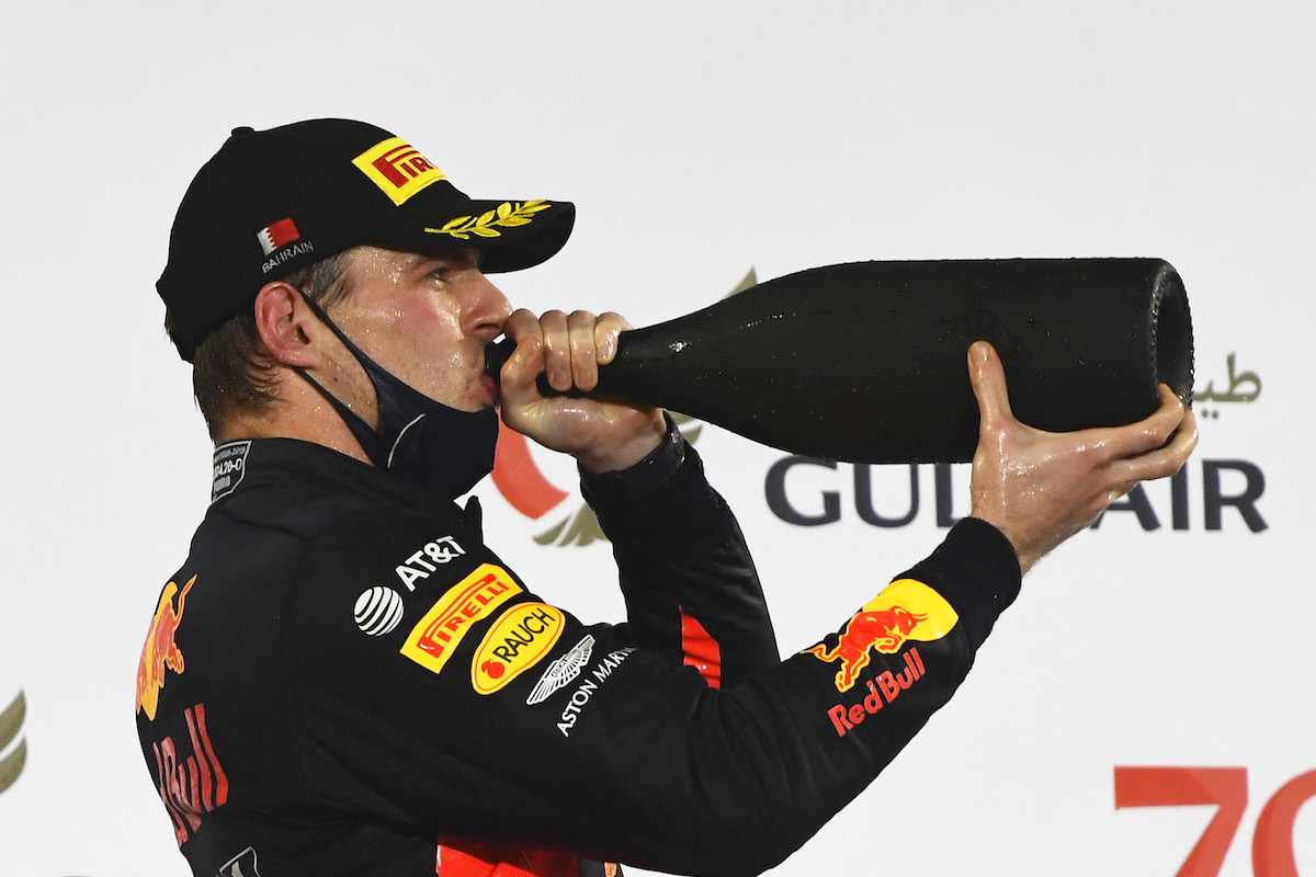 【レッドブル・ホンダ】2位のフェルスタッペン「ダブル表彰台は素晴らしい」炎には「ショッキング」／F1バーレーンGP