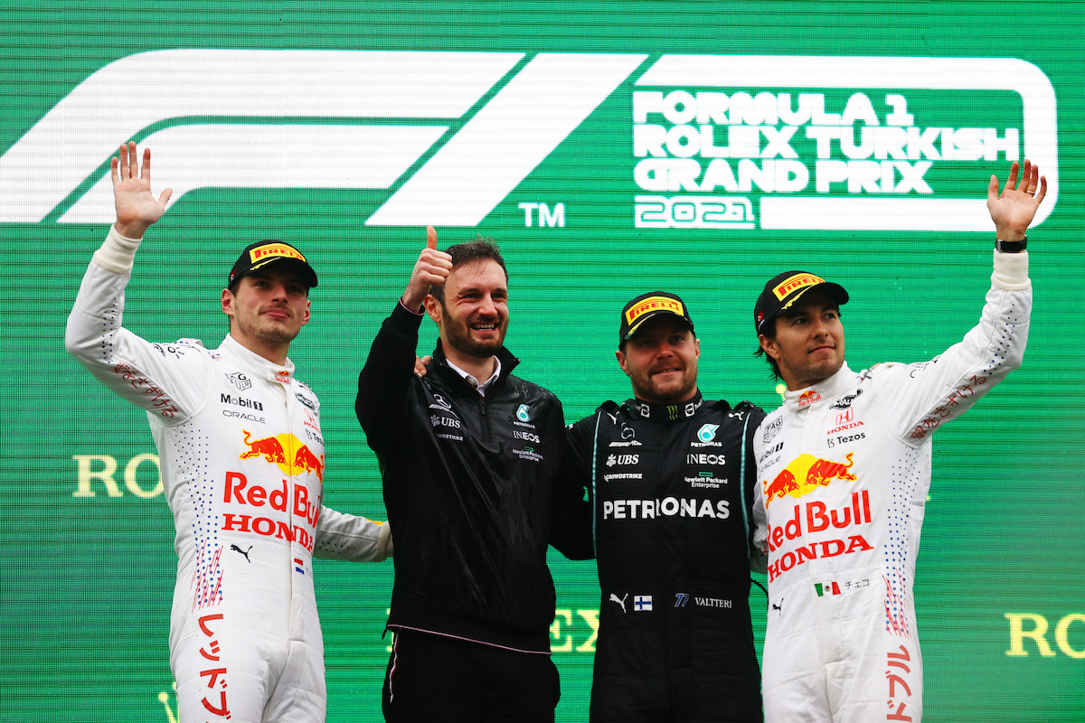 【動画：F1トルコGP】レッドブル・ホンダ、“日本GP”特別カラーでダブル表彰台！