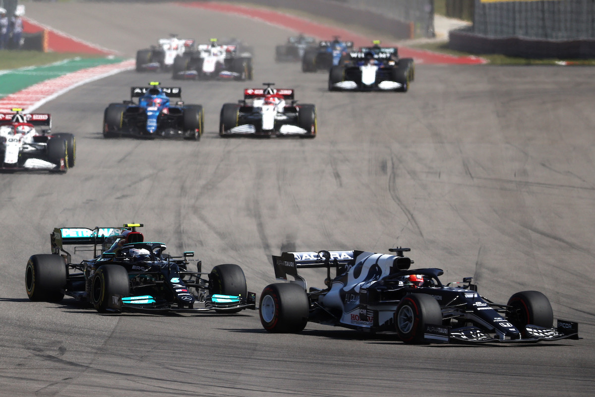 メルセデスのボッタス「アルファタウリ・ホンダの角田に引っかかりかなりタイムをロスした」／F1アメリカGP