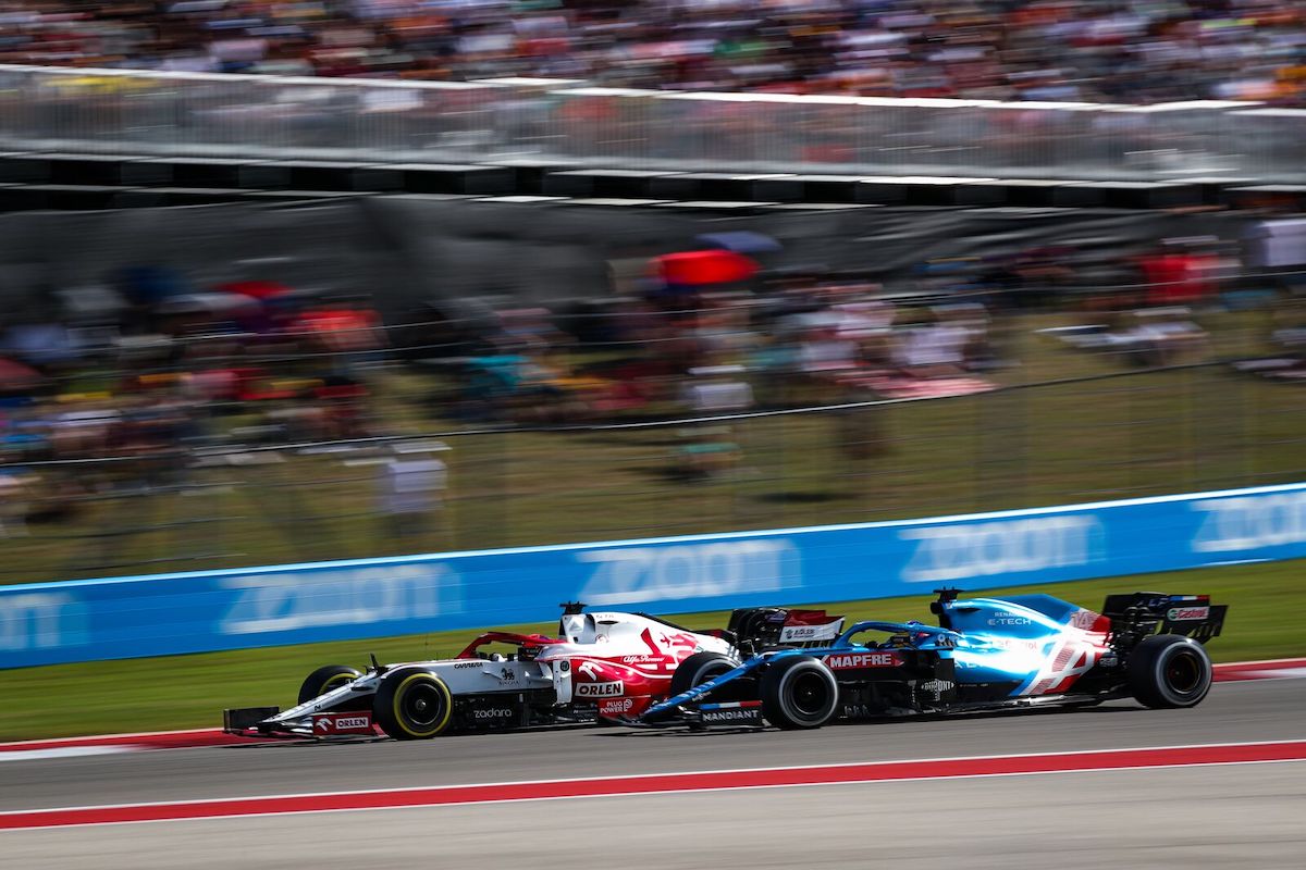 アルファロメオのライコネン「アロンソとのクラッシュでフロアにダメージを受けた」／F1アメリカGP