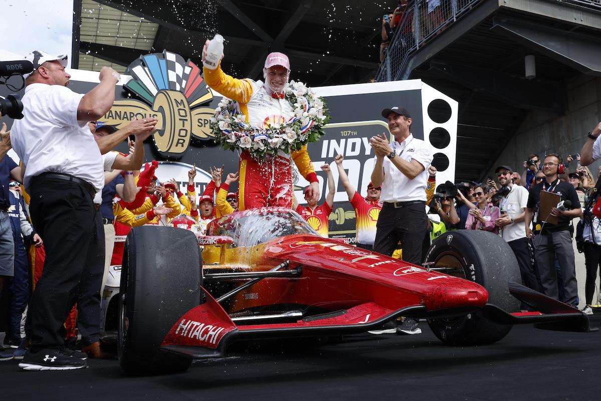 【動画：インディ500】ニューガーデン、最終ラップで大逆転し初制覇！元F1のエリクソン、あと半周で連勝逃す･･･佐藤琢磨は7位