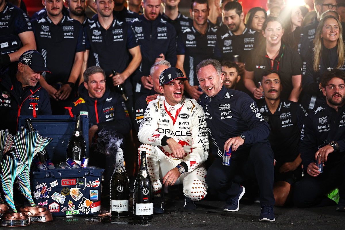 レッドブルF1ホーナー代表「ラスベガスGPは興奮に事欠かなかった。マックスはベガスに対する考えを変えたかもね」チーム20勝目、年間1位・2位はチーム初！