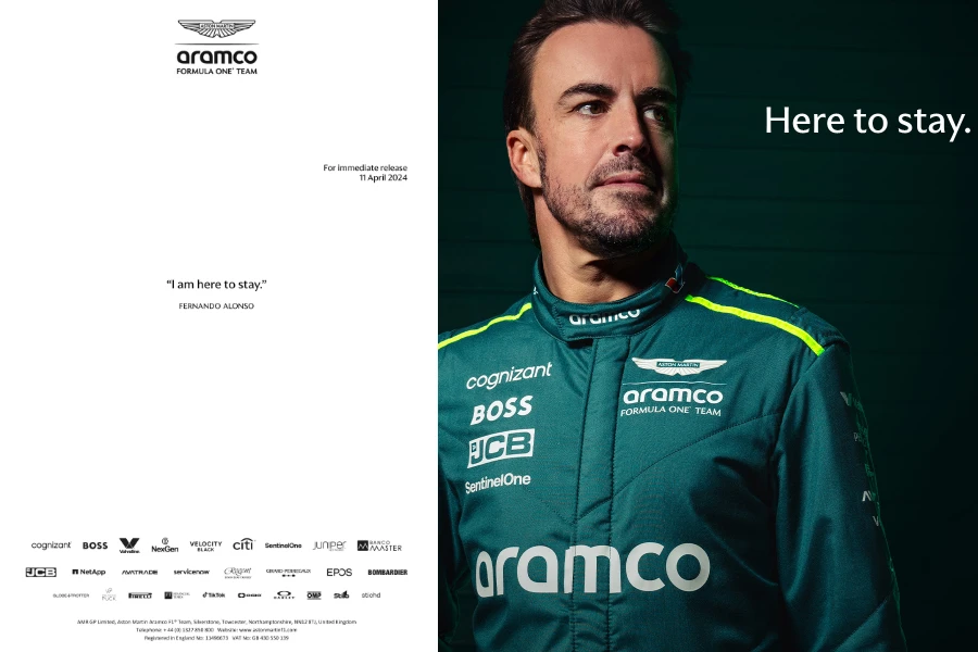 【正式発表】フェルナンド・アロンソ、アストンマーティンF1残留を発表！