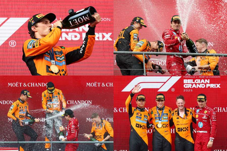 【F1ベルギーGPタイム／前車差】強いぞピアストリ！ノリスも脱帽…7番手スタートの角田裕毅は戦略負けで13位　雨で1時間20分遅延