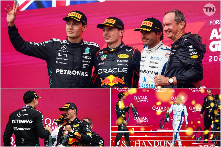 【F1アゼルバイジャンGP決勝レポート：タイム／前車差】角田裕毅、ローソンやノリスと激闘6位　フェルスタッペン2連勝！サインツ＆ウィリアムズが3位