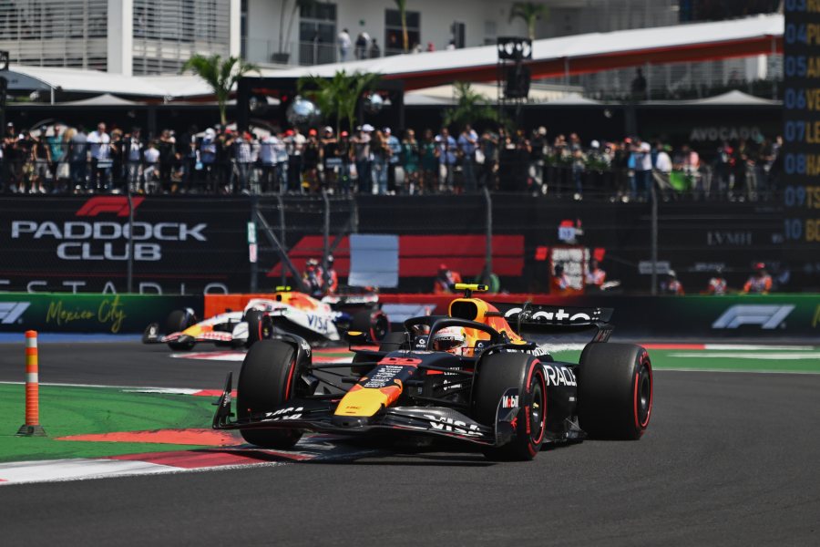 【F1メキシコシティGP：予選Q1タイム／前車差】ハジャーが堂々トップ！ローソンも6番手！　フェルスタッペン9番手・角田13番手で通過