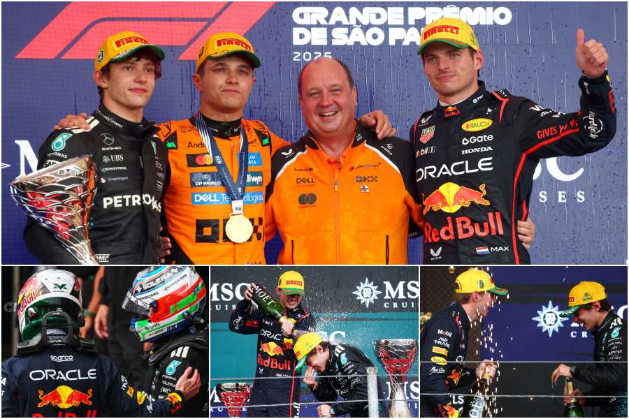 【F1サンパウロGP:タイム／前車差】驚異！フェルスタッペン、ピットレーンから表彰台！ノリスが2連勝、アントネッリ2位死守！角田裕毅“20秒”ペナルティ　フェラーリ全滅