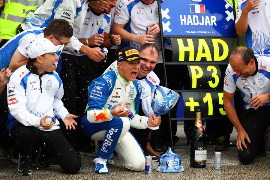 ハジャーがレッドブルF1昇格に歓喜「最高のステップアップ」　1年目で初表彰台を経験、フェルスタッペンから学ぶ機会に胸躍らせる